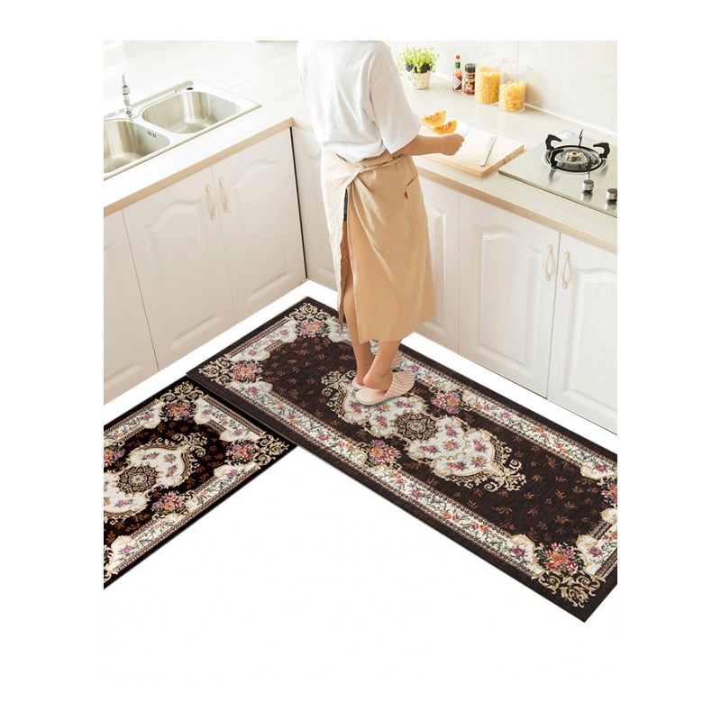 厨房地垫长条吸水防滑垫子 简约家用可机洗脚垫垫地垫卧室地毯