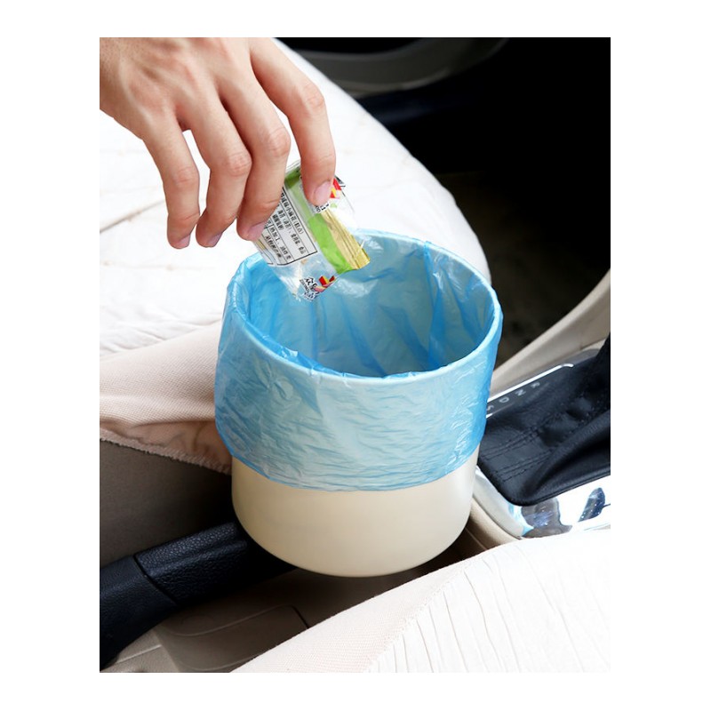 Enyakids家用点断式垃圾袋小号环保加厚塑料袋车载清洁袋收纳垃圾袋5卷