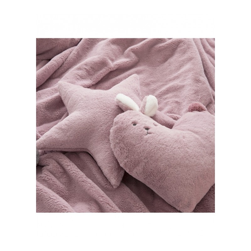 兔兔绒抱枕爱心兔子可爱少女五角星网红靠枕粉色房间装饰ins粉色五角星其他规格