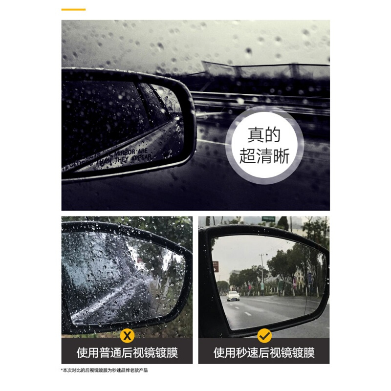 汽车后视镜防雨贴膜倒车镜防雨防雾膜反光镜防雨防水膜玻璃防雨剂