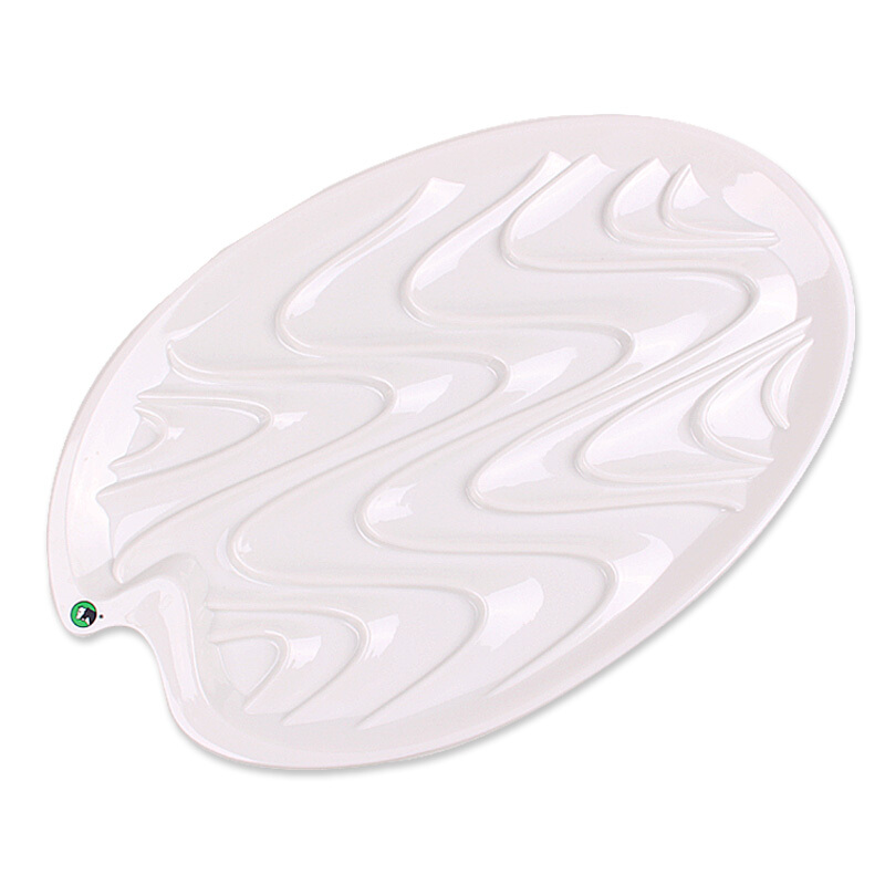 水彩色盘仿陶瓷波浪国画水粉颜料方形塑料美术用色板28格仿陶瓷色盒(带盖)979-1