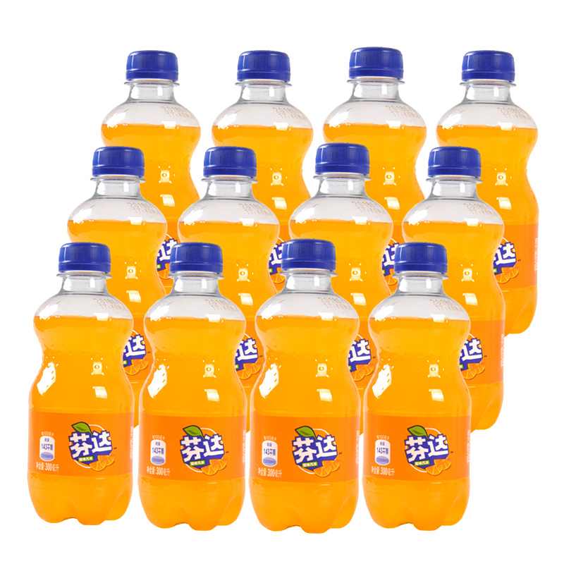 芬达橙味汽水300ml*12瓶碳酸饮料