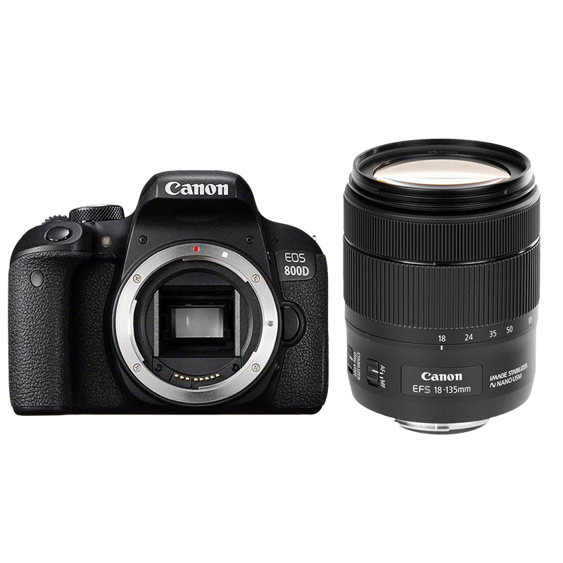 [二手95新]佳能/Canon 800D+18-135mmUSM APS画幅单反相机[套机]