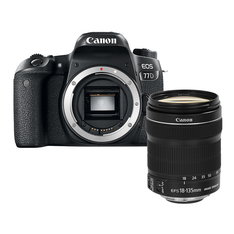 [二手95新]佳能/Canon EOS 77D +18-135mm STM 数码相机 单反相机 中端数码单反相机[套机]