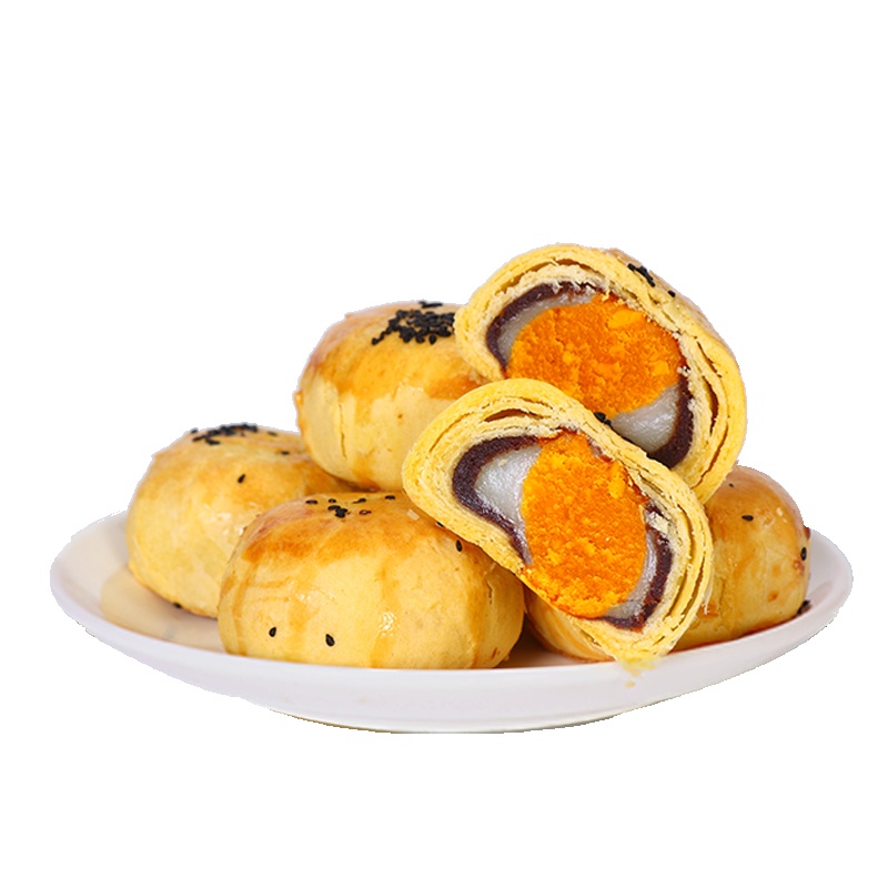 蛋黄酥雪媚娘海鸭蛋黄麻薯传统手工美食早餐零食面包糕点小吃330g/6枚
