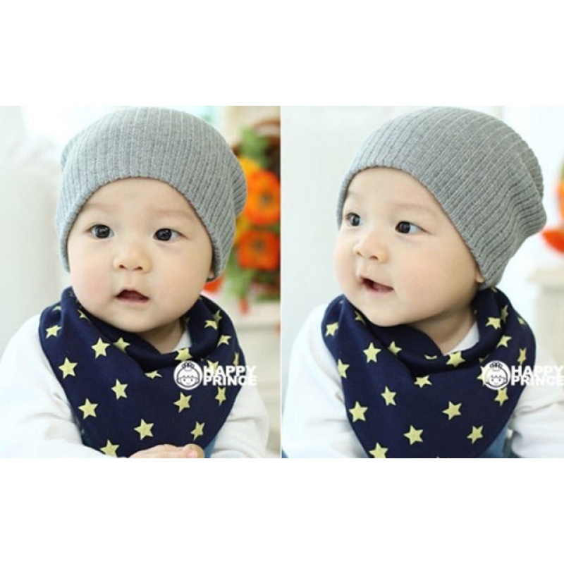 [促销][三条装]韩版小五星儿童三角巾宝宝双面大号口水巾婴儿围嘴围兜