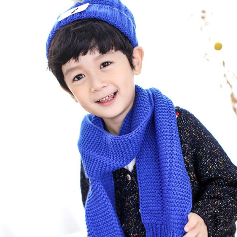 [促销]韩版儿童帽子围巾两件套秋冬款男孩女孩冬季保暖加厚加绒宝宝帽子