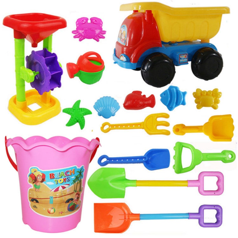 [促销]儿童沙滩玩具大铲子大号玩沙子铲沙铲雪工具戏水玩工程车玩具套装