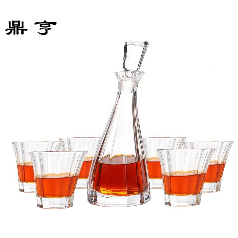 鼎亨欧式创意威士忌杯洋酒杯红酒杯套装家用水晶玻璃醒酒器分酒器