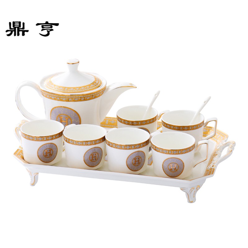 鼎亨水杯套装欧式下午茶茶具套装茶杯陶瓷杯子家用咖啡杯套装英式