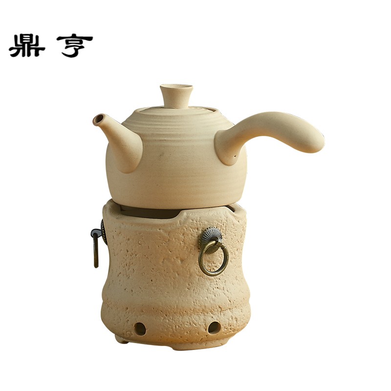 鼎亨家用户外便携防风液体酒精灯加热陶瓷炉烧水壶煮茶茶壶小茶炉