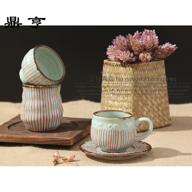 鼎亨日韩创意陶瓷茶具茶壶套装日式田园风手提茶壶凉水壶