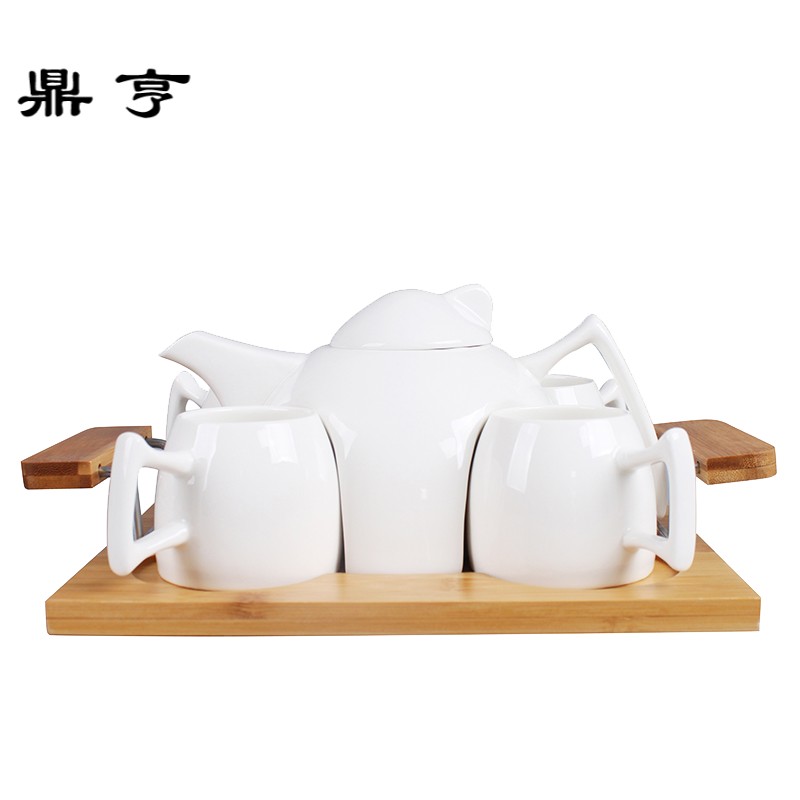 鼎亨日式陶瓷功夫茶具套装家用茶壶水壶泡茶壶花茶壶杯一壶四杯送