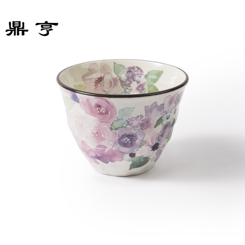 鼎亨日本进口陶瓷茶杯随手杯日式茶具套装和风简约樱花家用