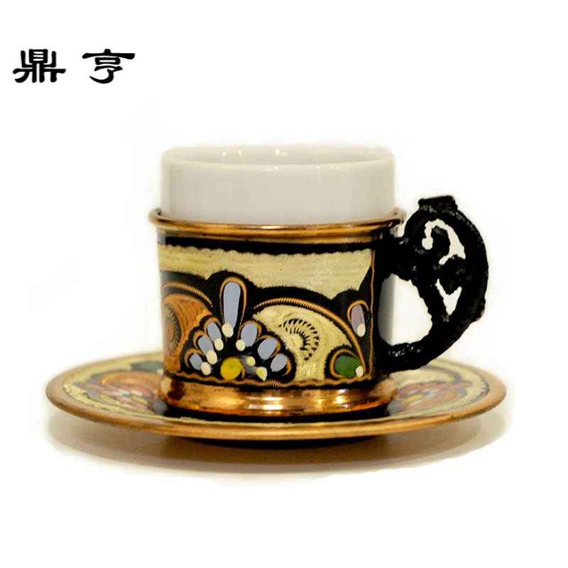 鼎亨欧式小土耳其彩绘espresso手工咖啡杯茶杯套装