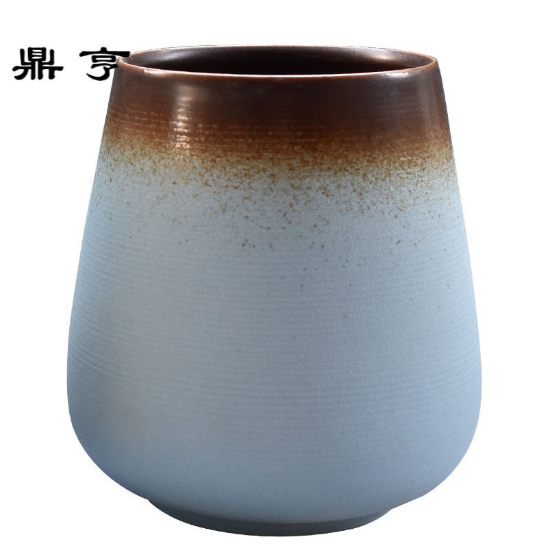 鼎亨雅韵复古风日式陶瓷咖啡杯个性创意磨砂马克杯带勺茶杯简约情