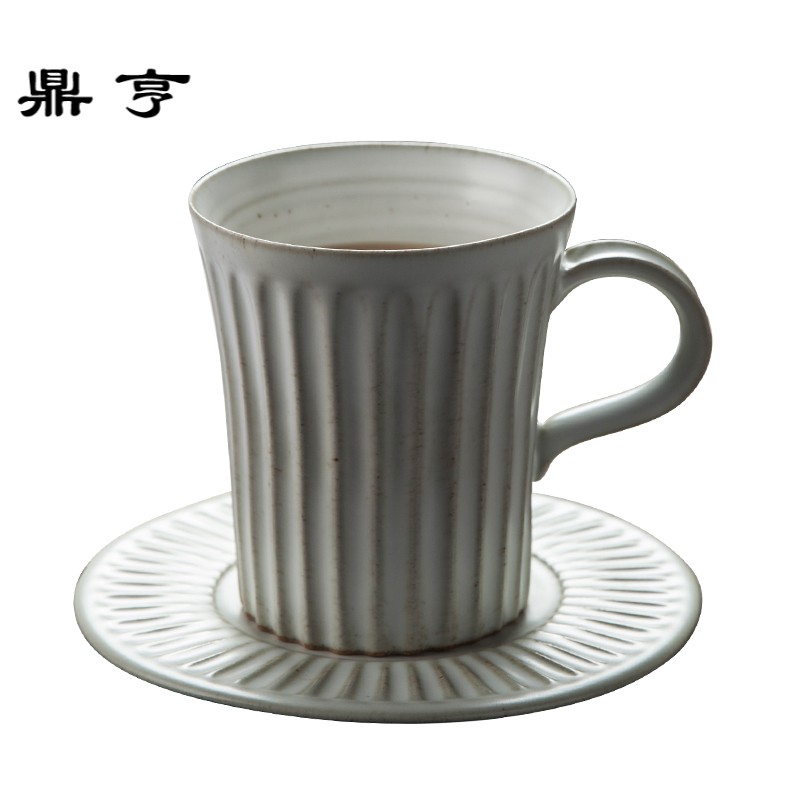 鼎亨|手工创意咖啡杯碟套装 欧式复古咖啡杯牛奶杯办公室喝水杯子