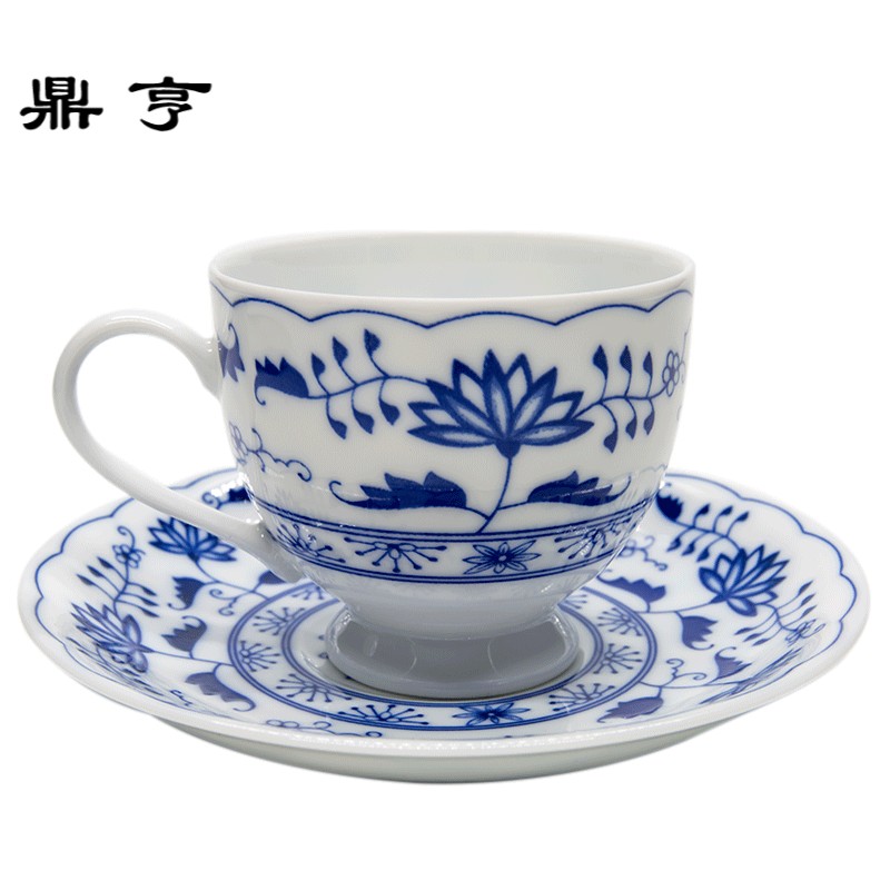 鼎亨[Kitchen Unique]日本咖啡杯碟下午茶茶杯套装青花瓷乔迁礼