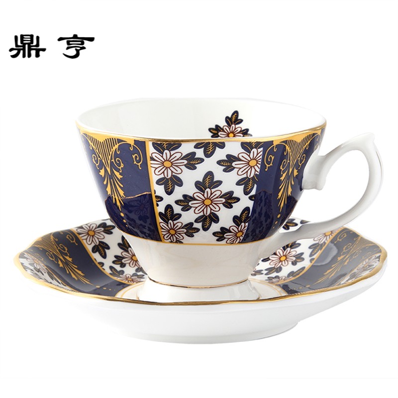 鼎亨点欧式复古礼品骨瓷英式下午茶咖啡杯碟套装大马克杯子陶瓷