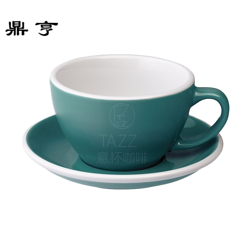 鼎亨咖啡杯家用拿铁杯陶瓷杯花式咖啡杯碟套装300ml