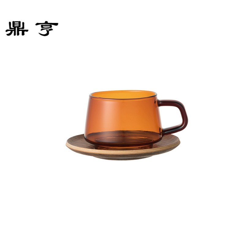 鼎亨现货|日本KINTO SEPIA新款琥珀色耐热玻璃手冲意式咖啡杯茶杯