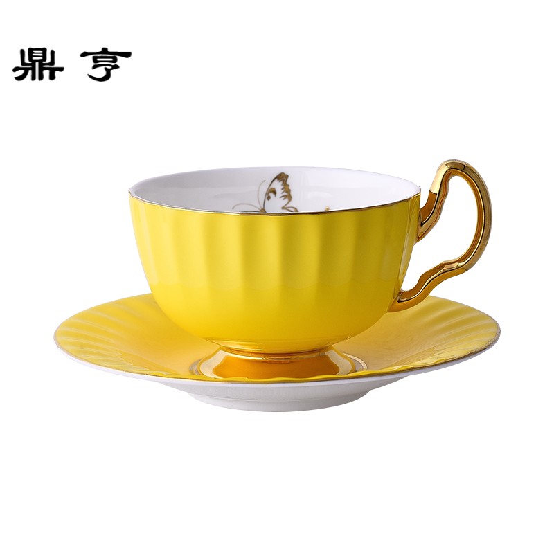 鼎亨欧式小骨瓷咖啡杯套装 优雅英式下午茶杯茶具陶瓷美式咖