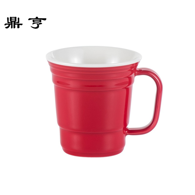 鼎亨出口美国经典红色马克杯咖啡杯奶茶杯礼品杯