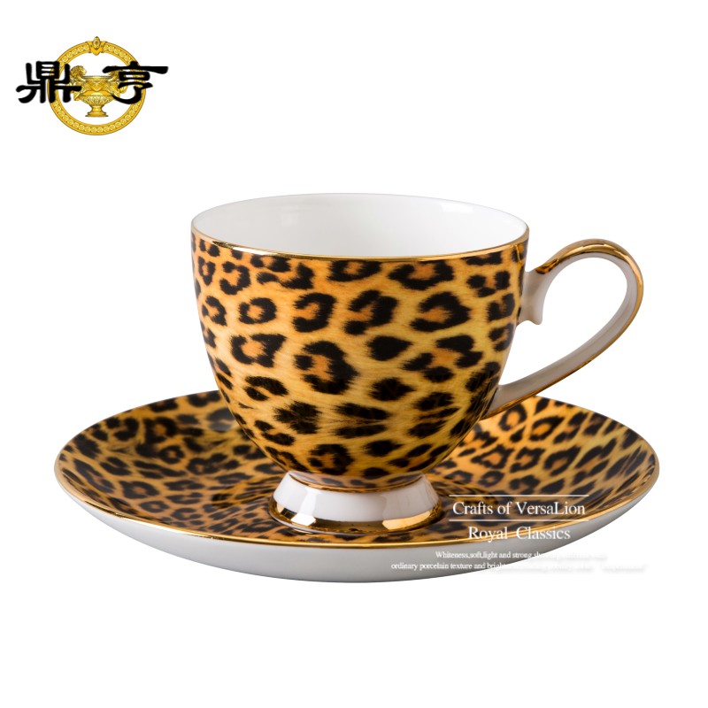 鼎亨骨瓷咖啡杯套装欧式小花茶杯子复古下午茶陶瓷杯英式简约