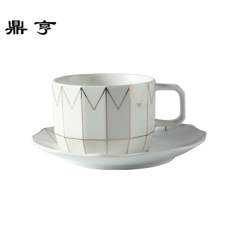 鼎亨欧式咖啡杯套装 家用红茶杯英式下午茶茶具 简约日式咖啡杯碟