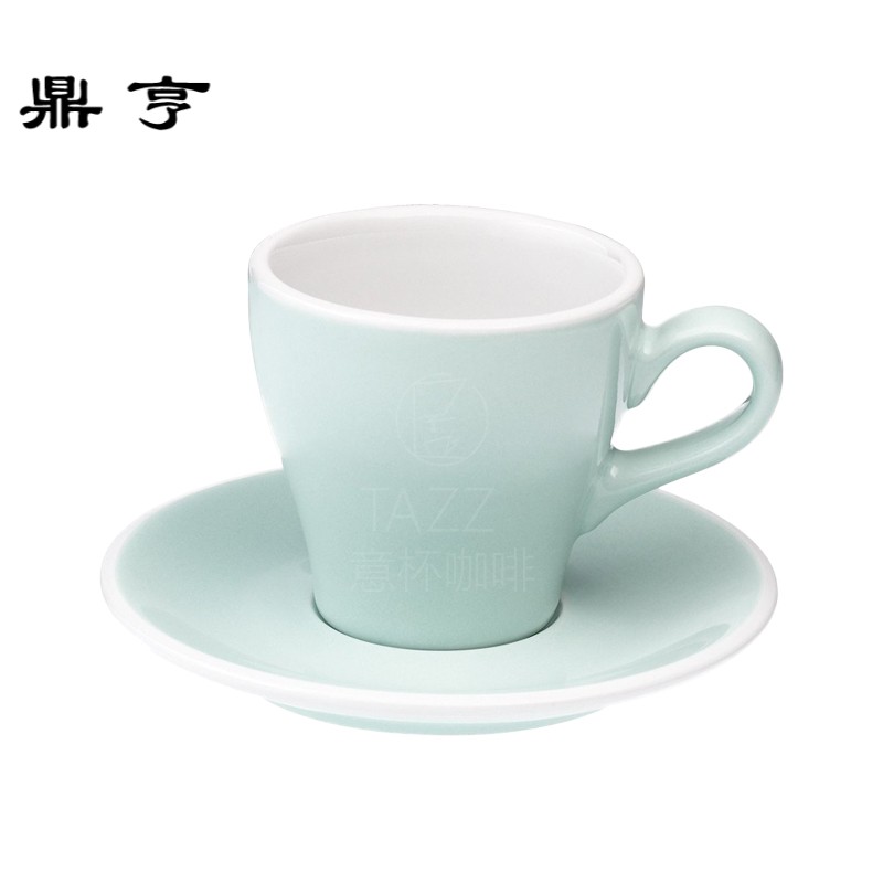 鼎亨时尚咖啡杯家用加厚拿铁杯带碟勺180ml创意咖啡杯套具