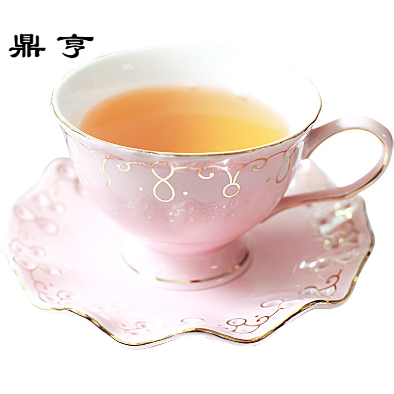 鼎亨陶瓷家用咖啡杯碟套具欧式小优雅红茶杯子英式下午花茶具