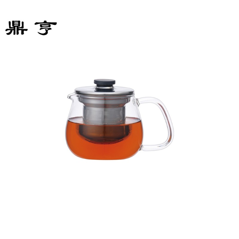 鼎亨kinto 壶 日本进口Unitea简约不锈钢茶壶花茶壶耐热玻璃壶金