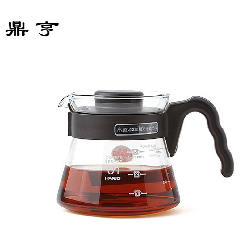 鼎亨日本 耐热玻璃手冲咖啡壶可爱壶分享壶花茶壶 450ml