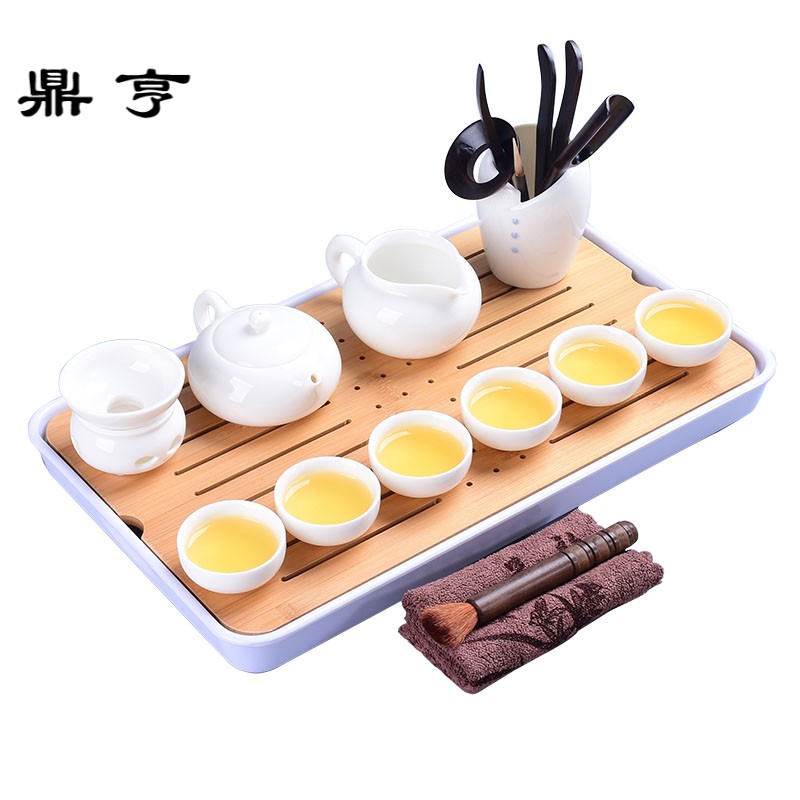 鼎亨玉瓷茶壶杯家用办公整套德化白瓷功夫茶具套装简约日式陶瓷小