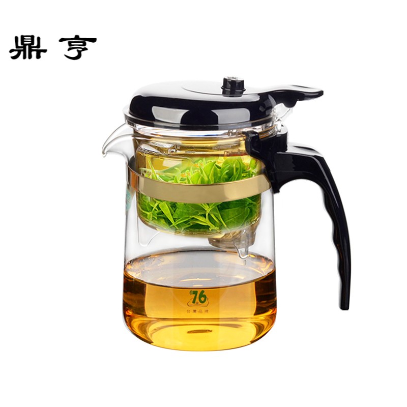 鼎亨台湾76飘逸杯耐热玻璃过滤泡茶壶茶水分离沏茶玲珑杯家用茶具