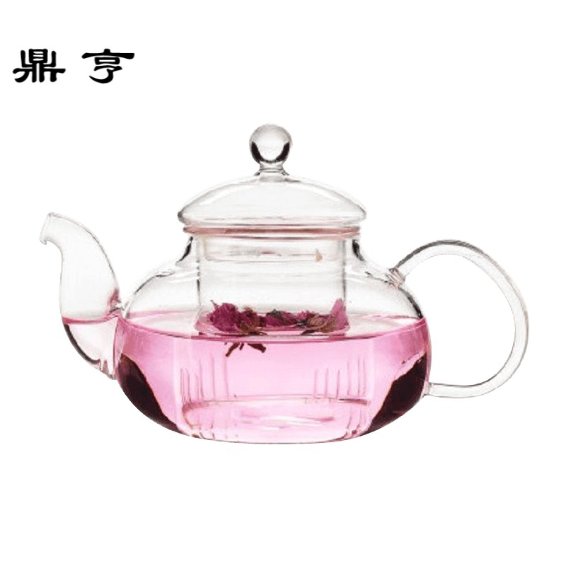 鼎亨加厚耐热玻璃茶具套装透明花茶壶泡茶杯水果茶壶花果功夫茶具
