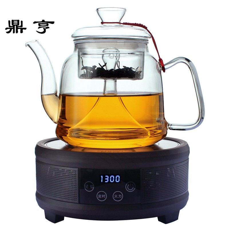 鼎亨耐高温玻璃蒸茶壶黑茶蒸汽过滤茶具全自动电陶炉煮茶器烧水壶