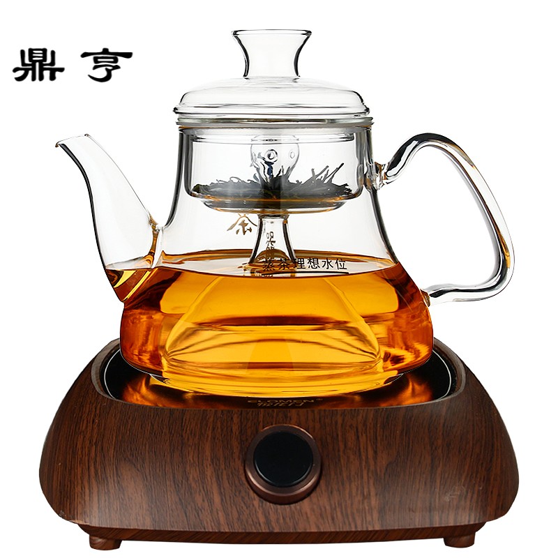 鼎亨玻璃煮茶壶蒸汽煮茶器黑茶全自动蒸茶器普洱茶具泡茶器电陶炉