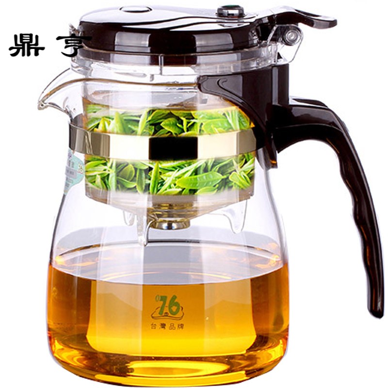 鼎亨台湾76飘逸杯泡茶壶内胆耐热玻璃茶具冲茶器茶水分离泡茶器家