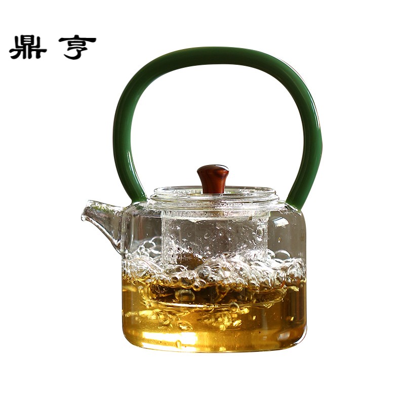 鼎亨 手工耐热玻璃养生煮茶壶 煮茶器 烧水壶 茶壶 功夫茶具 家用