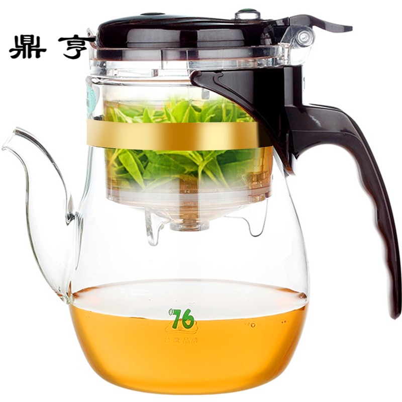 鼎亨台湾76飘逸杯水杯耐热玻璃过滤铁观音泡茶壶玲珑杯冲茶器茶具