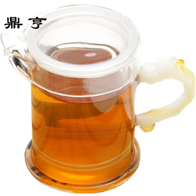鼎亨耐热玻璃茶壶套装家用简约透明过滤玲珑杯小号红茶具功夫冲泡