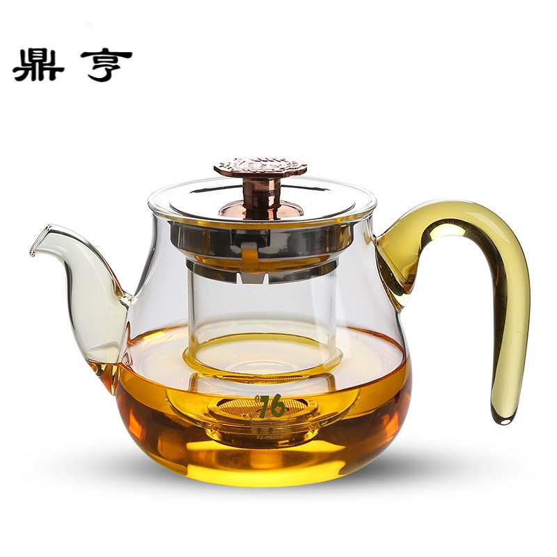 鼎亨台湾76飘逸杯泡茶壶全玻璃内胆过滤耐热玻璃花茶壶玲珑杯茶具