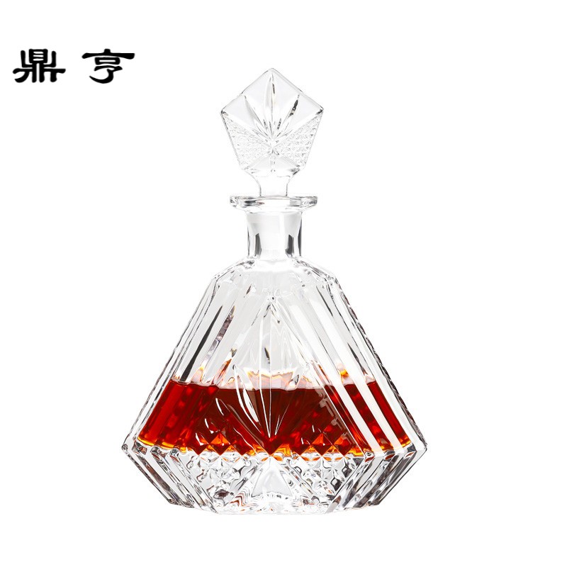 鼎亨欧式创意威士忌分酒器白酒醒酒器红酒洋酒瓶家用水晶玻璃带盖