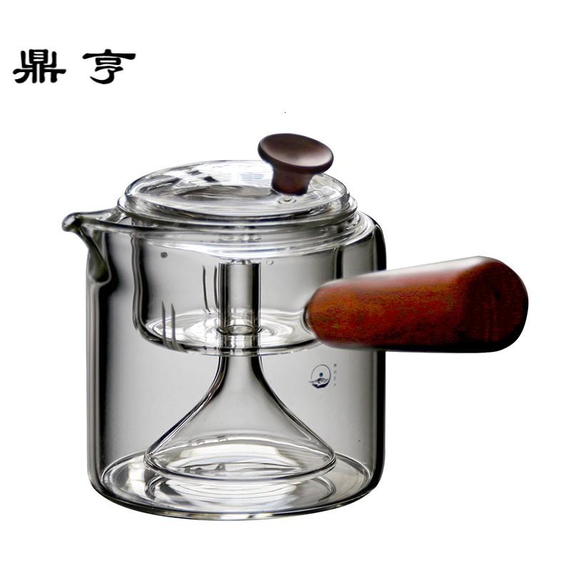 鼎亨耐热玻璃茶壶侧把电陶炉煮茶壶蒸茶壶黑茶花茶壶过滤泡茶
