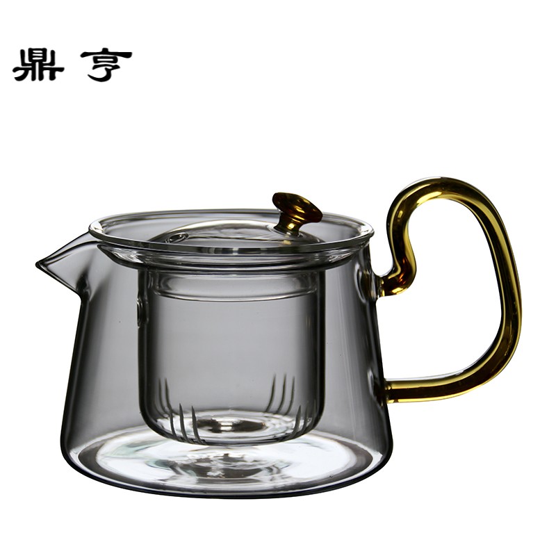 鼎亨家用透明玻璃茶壶茶具耐高温过滤可加热煮茶器泡茶壶煮茶壶