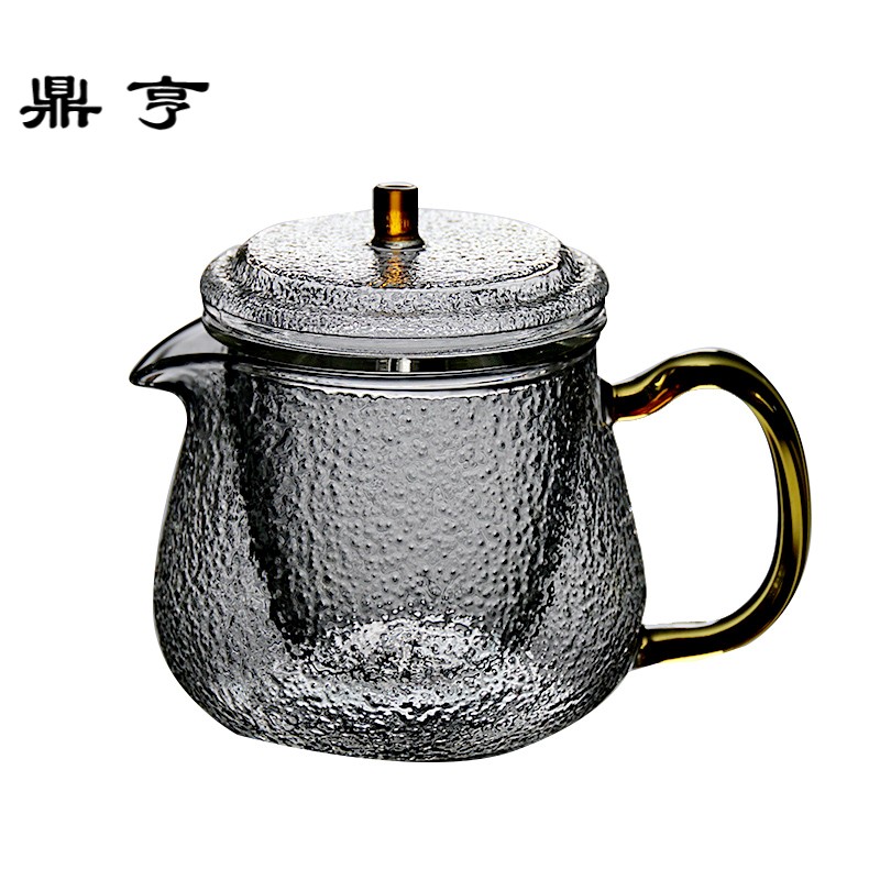 鼎亨家透明玻璃茶壶茶具耐高温过滤可加热煮茶器泡茶壶煮茶壶