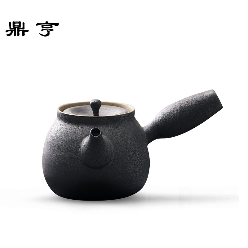 鼎亨 景德镇陶瓷手工复古日式急须侧把壶茶壶 冲泡茶器茶具