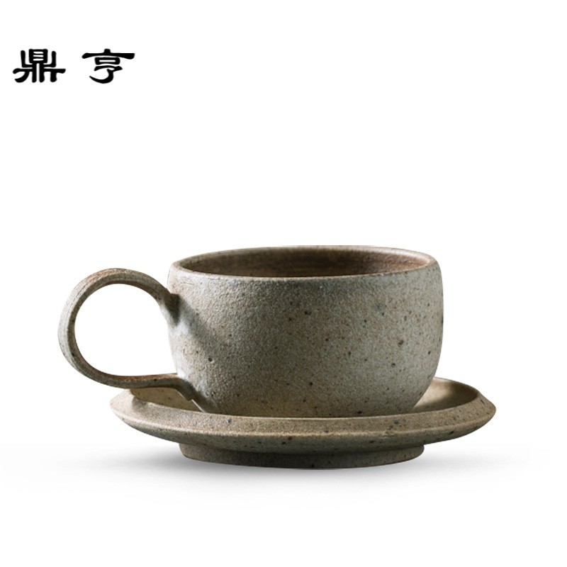 鼎亨 纯手工孤品日式个性情侣咖啡杯陶艺手冲单品咖啡杯碟组