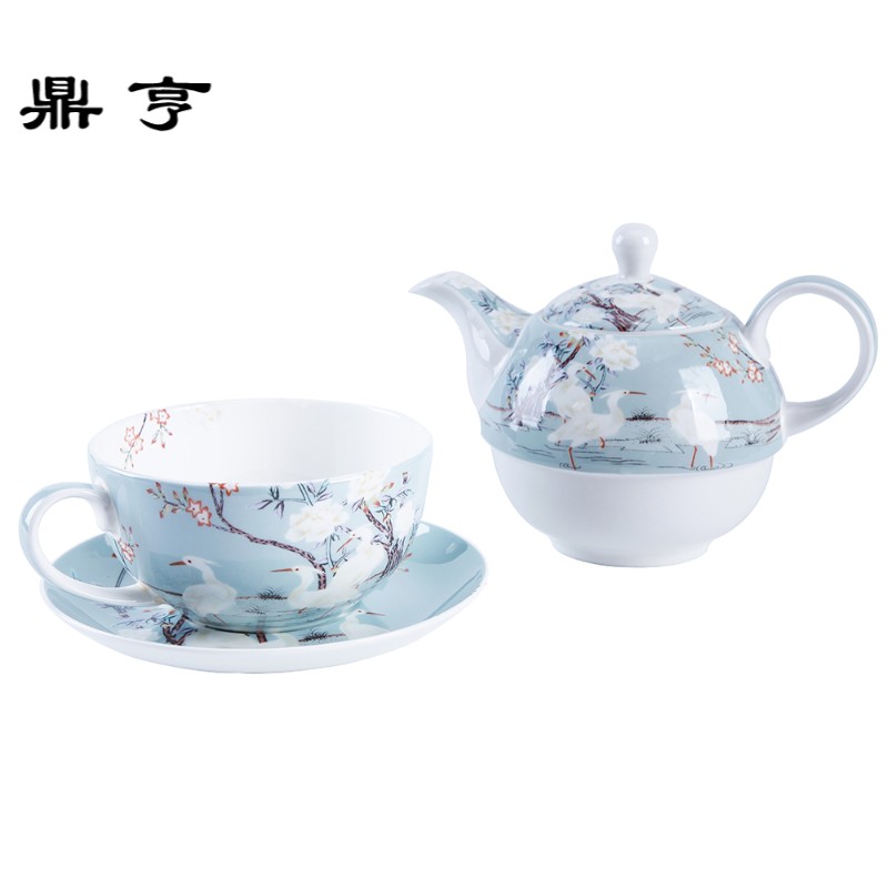 鼎亨下午茶茶具套装 茶壶 杯碟 英式骨瓷茶具 单人杯壶 陶瓷 古典